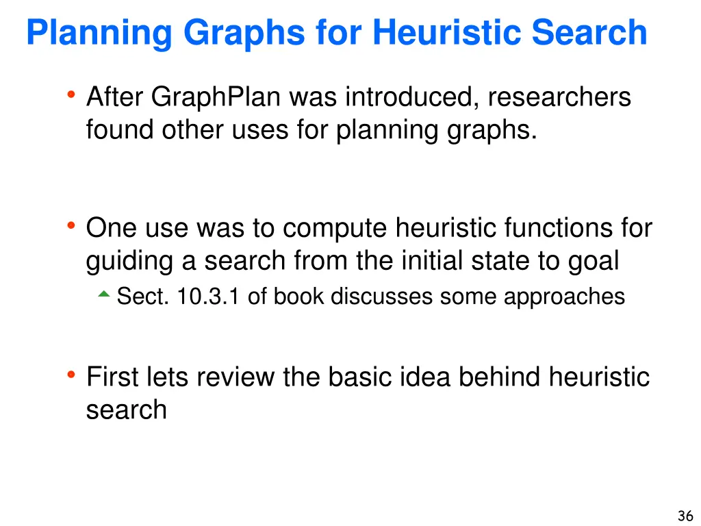 planning graphs for heuristic search