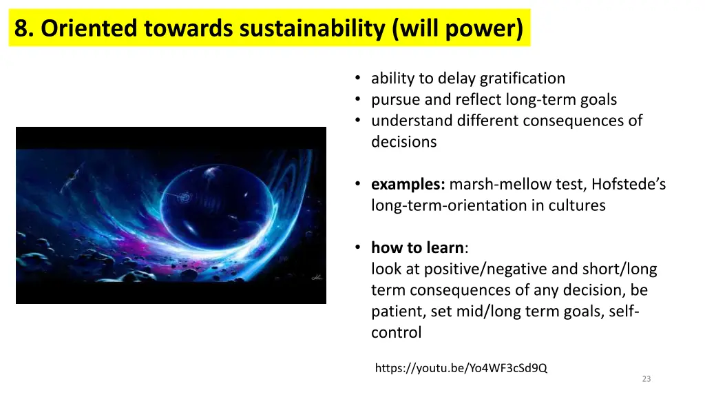 8 oriented towards sustainability will power