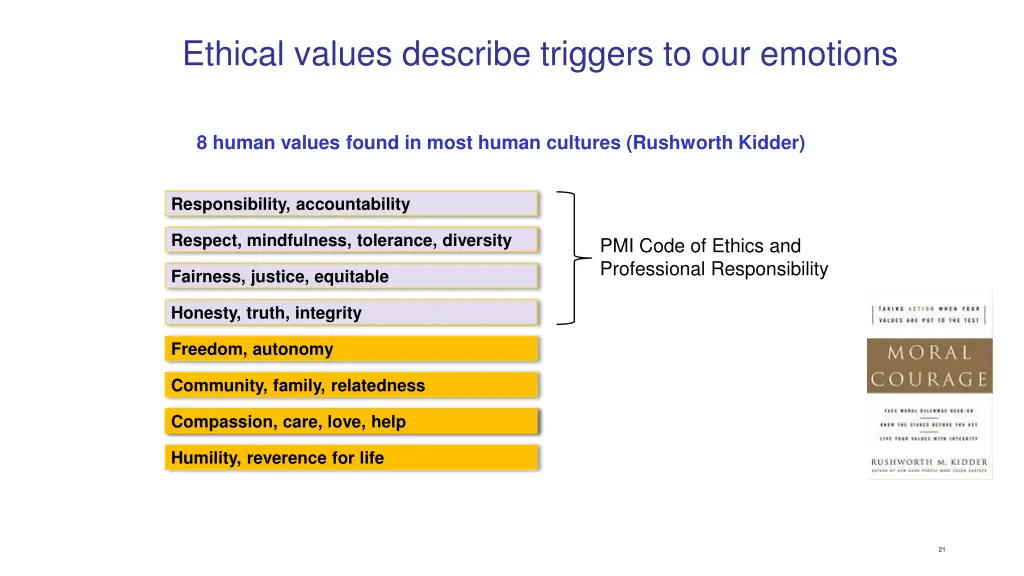 ethical values describe triggers to our emotions