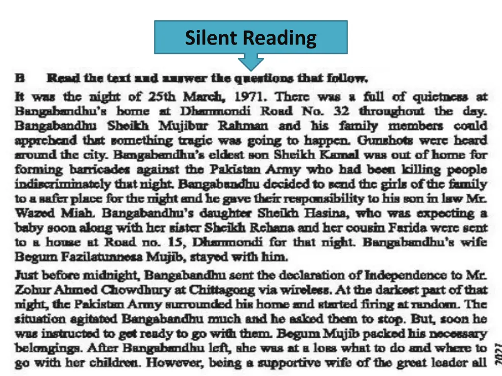 silent reading