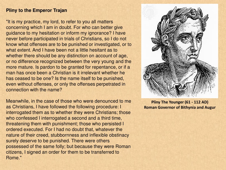 pliny to the emperor trajan