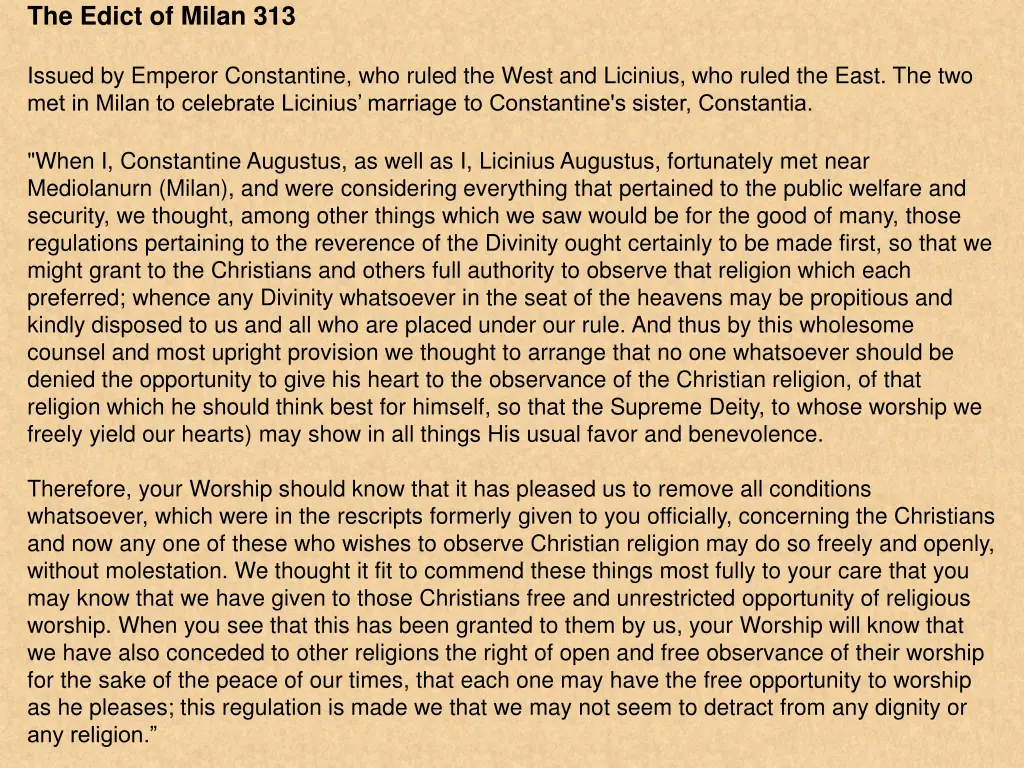 the edict of milan 313