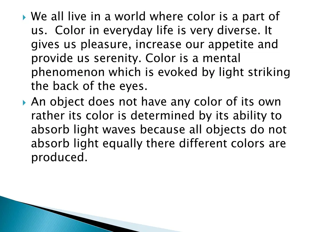 we all live in a world where color is a part