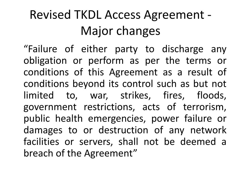 revised tkdl access agreement major changes 5