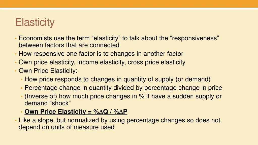 elasticity