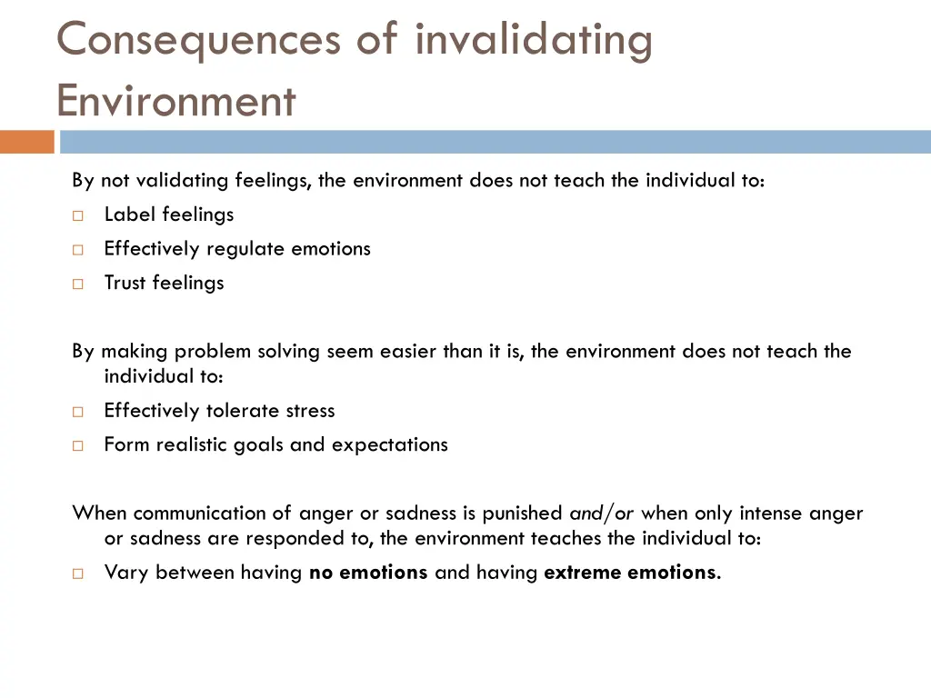 consequences of invalidating environment