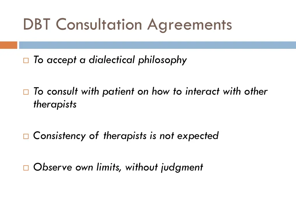 dbt consultation agreements