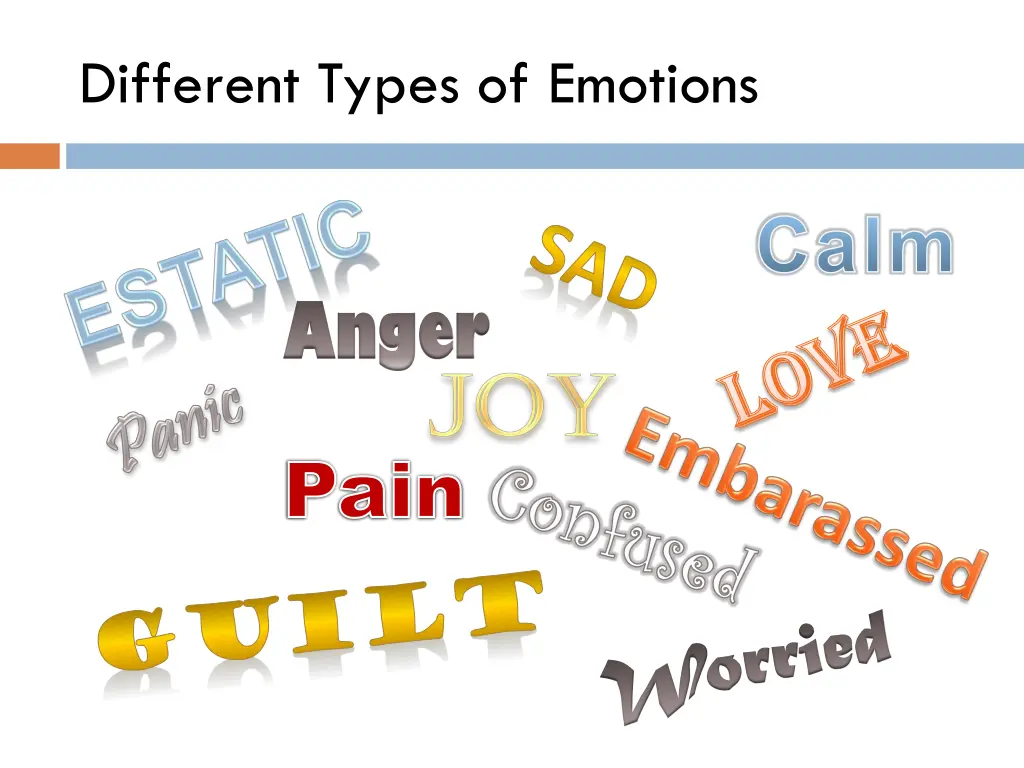 different types of emotions