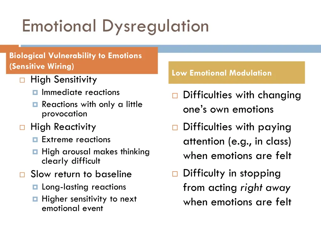 emotional dysregulation