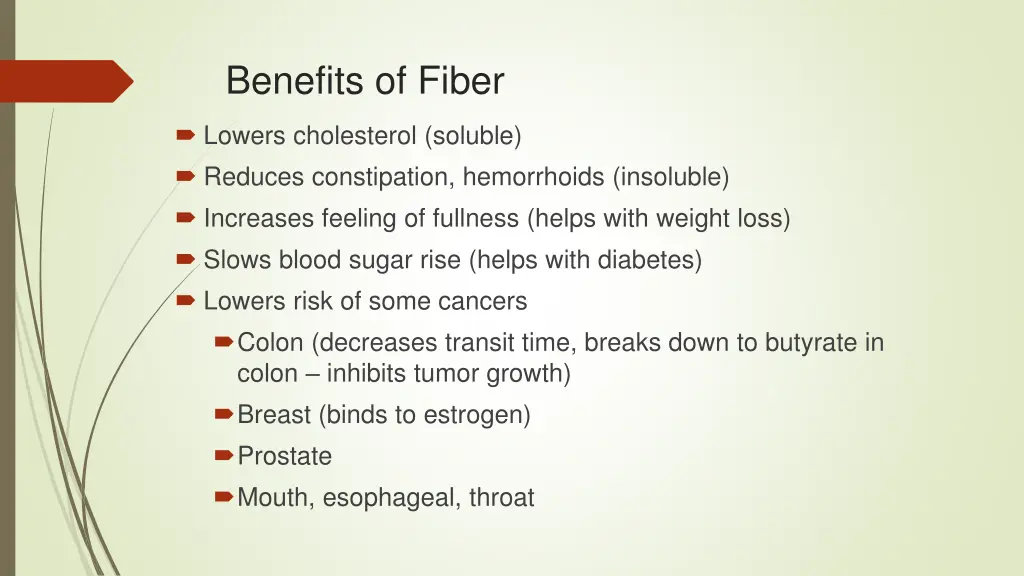 benefits of fiber