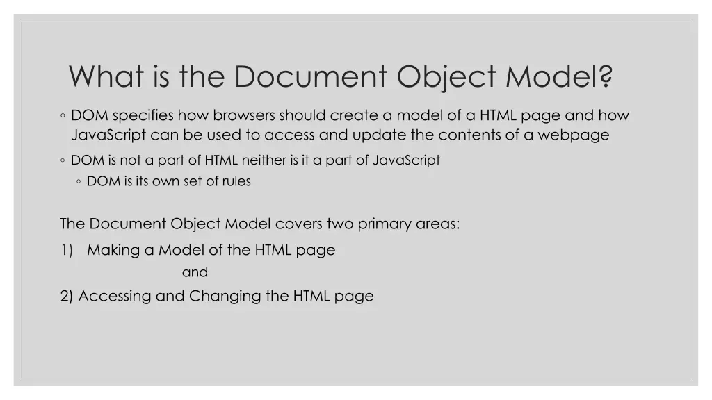 what is the document object model