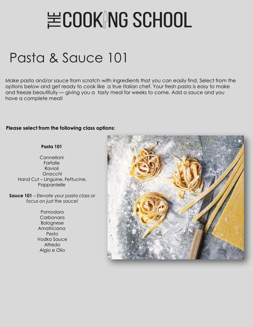 pasta sauce 101