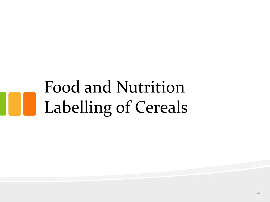 food and nutrition labelling of cereals