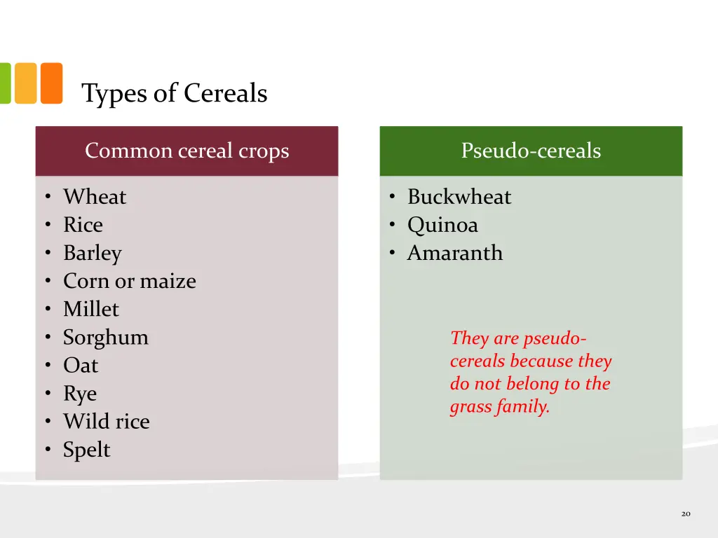 types of cereals 1