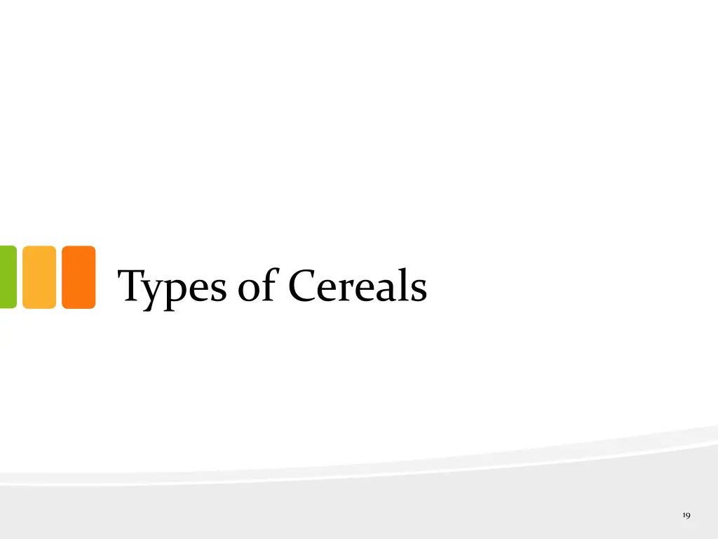 types of cereals