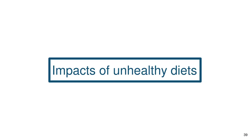 impacts of unhealthy diets