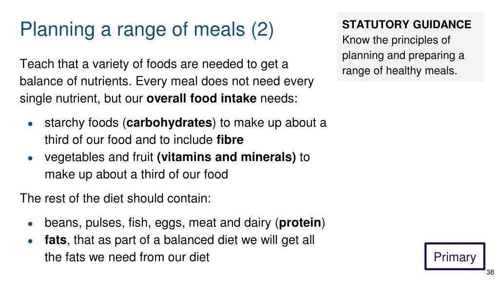 planning a range of meals 2