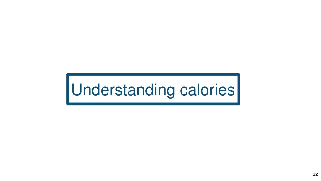 understanding calories