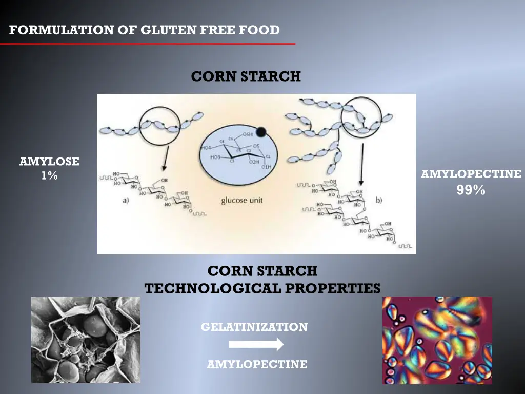 formulation of gluten free food 1