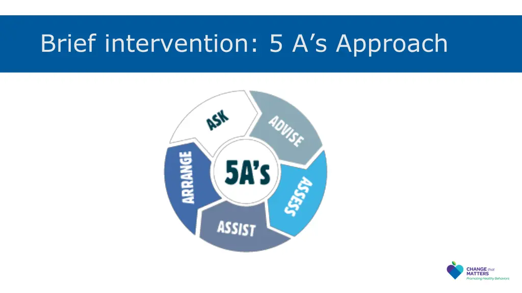 brief intervention 5 a s approach