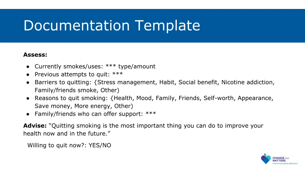 documentation template