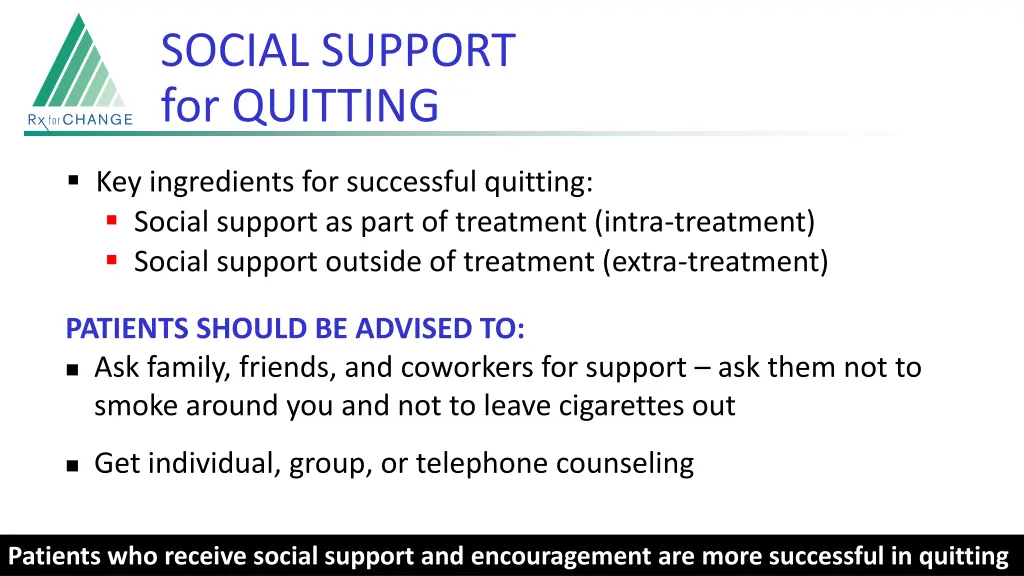 social support for quitting