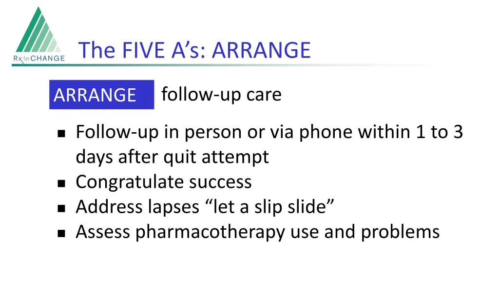 the five a s arrange