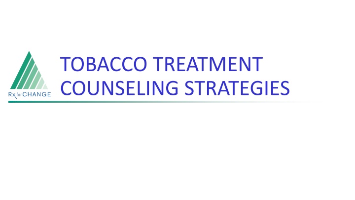 tobacco treatment counseling strategies