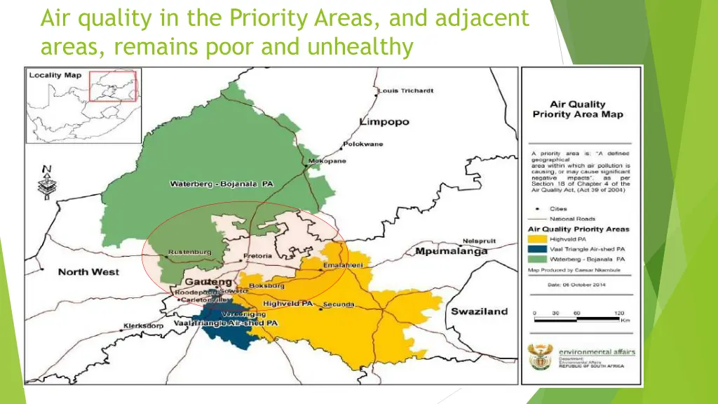 air quality in the priority areas and adjacent