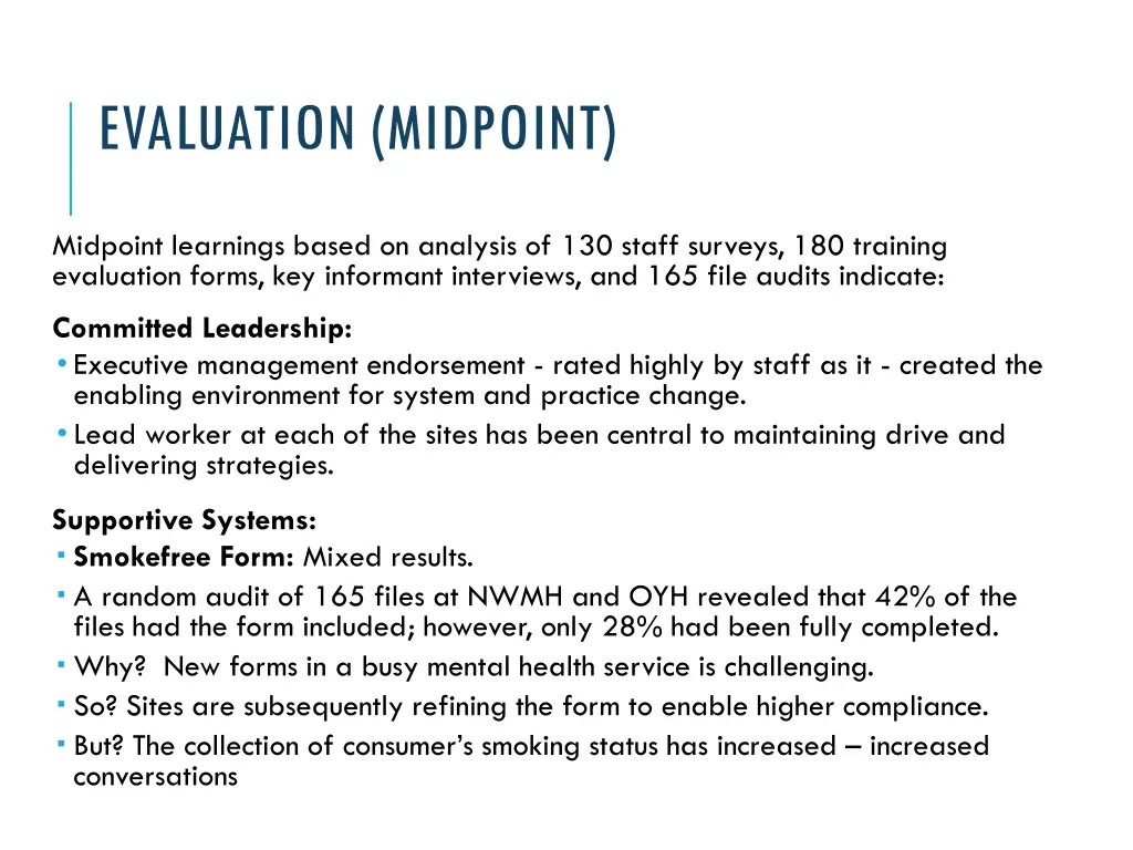 evaluation midpoint