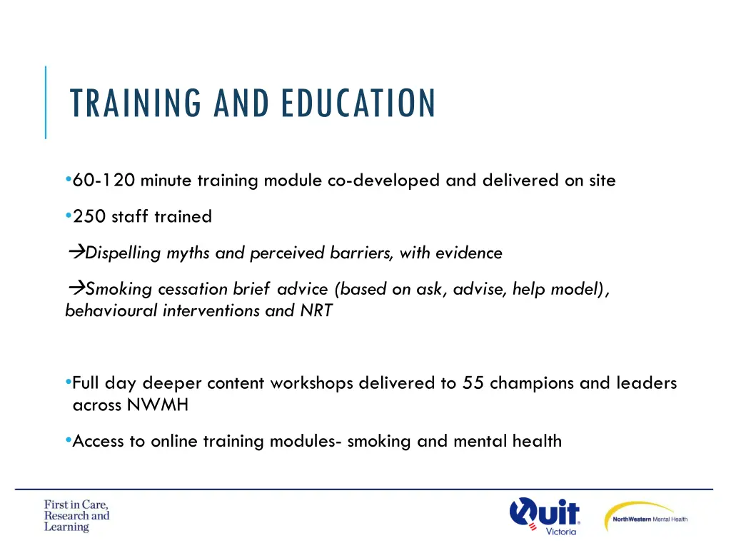 training and education