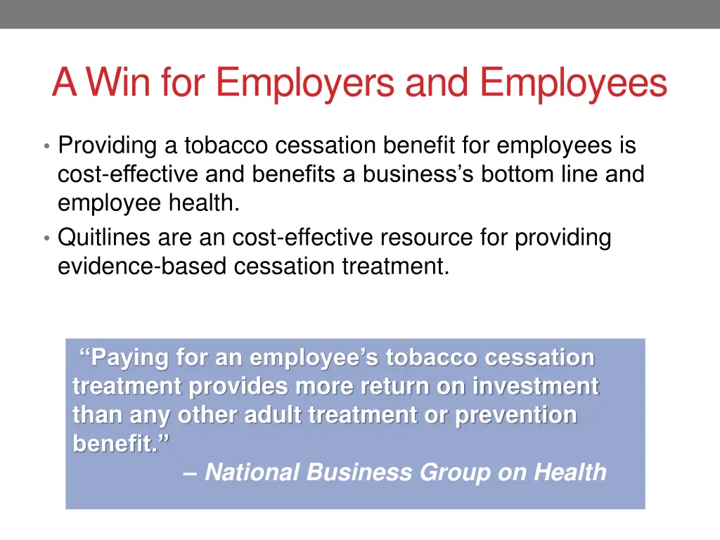 a win for employers and employees