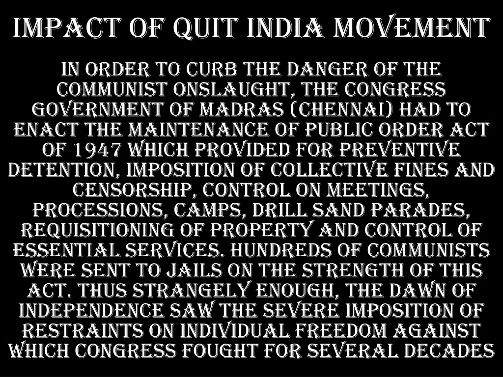 impact of quit india movement 2