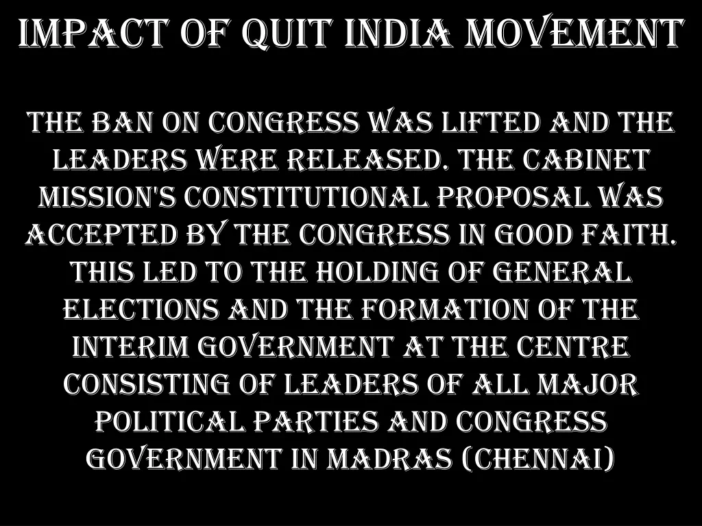 impact of quit india movement