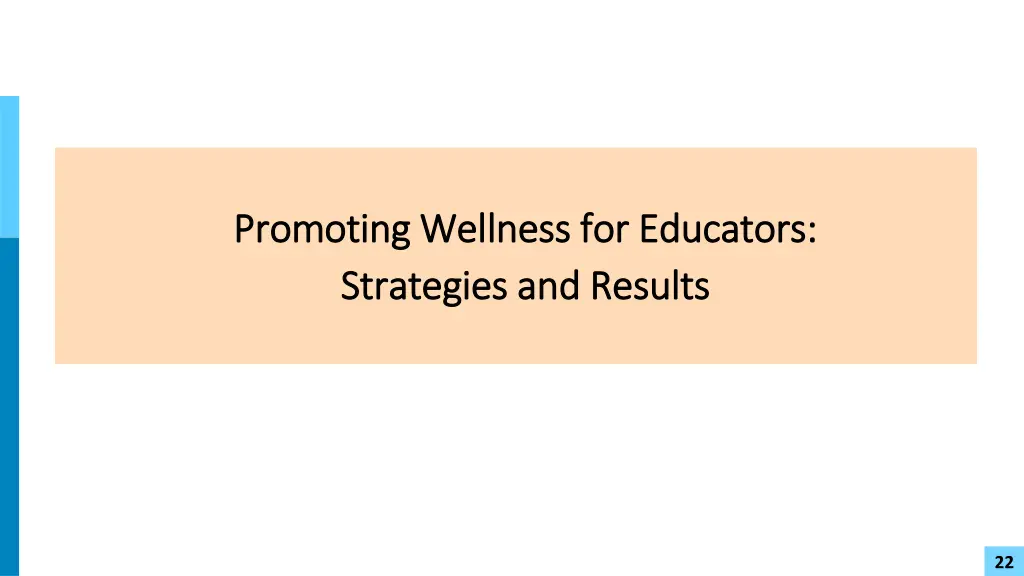 promoting wellness for educators promoting