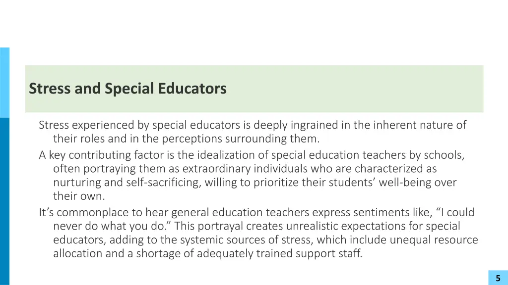 stress and special educators