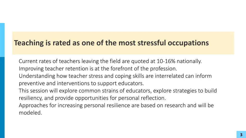 teaching is rated as one of the most stressful