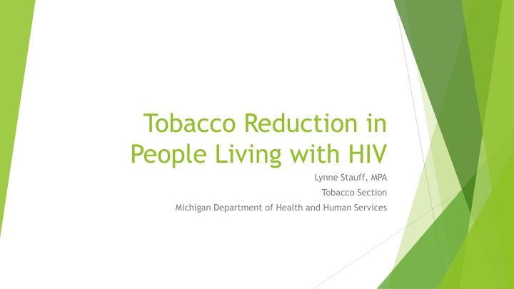 tobacco reduction in people living with hiv