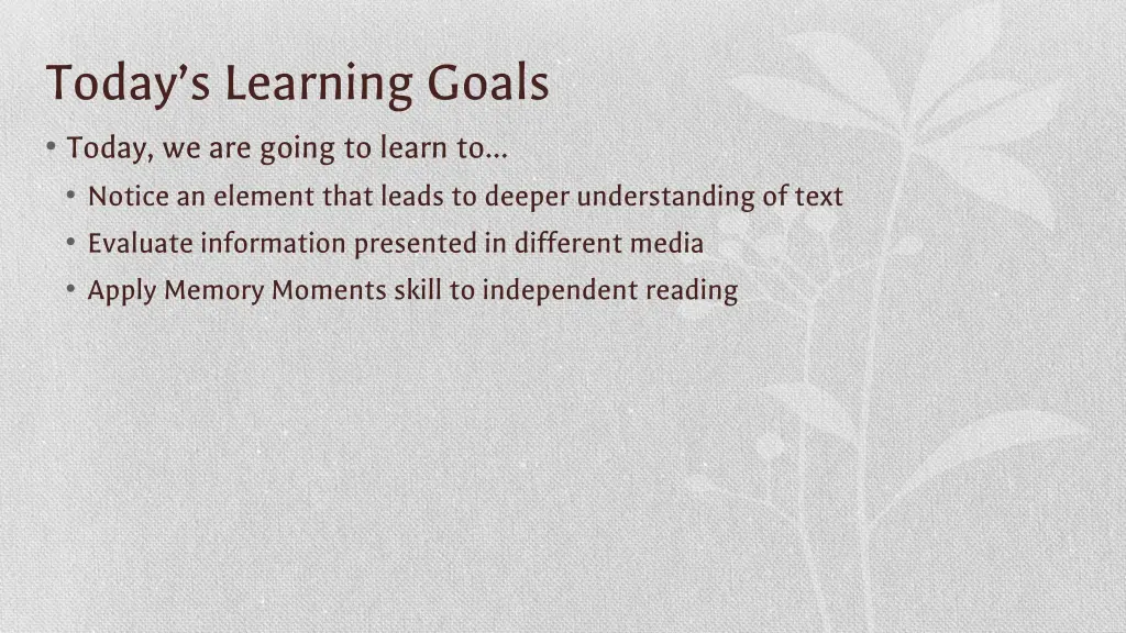 today s learning goals today we are going