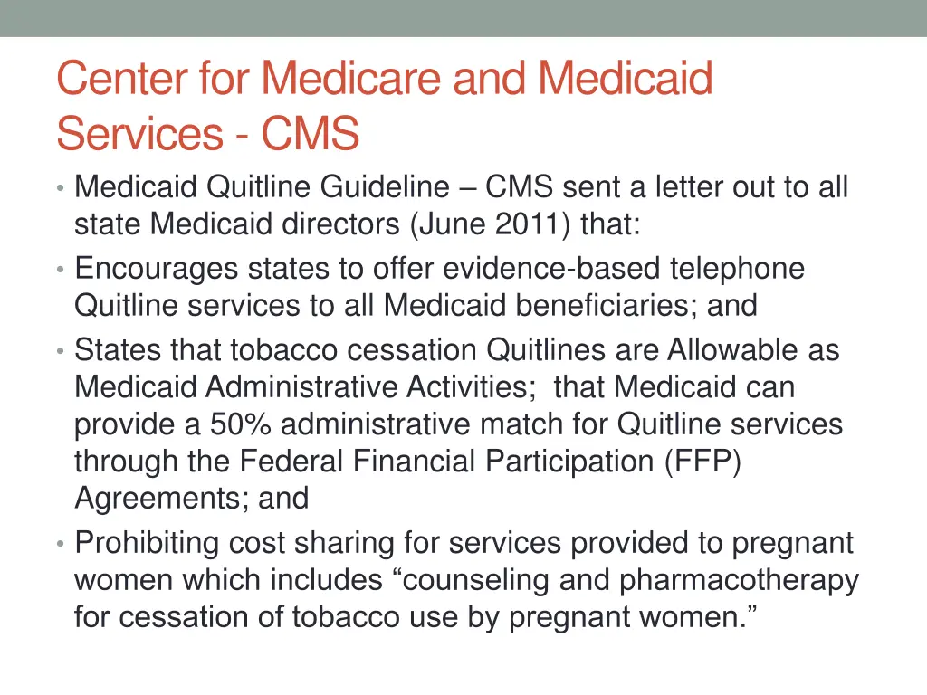 center for medicare and medicaid services