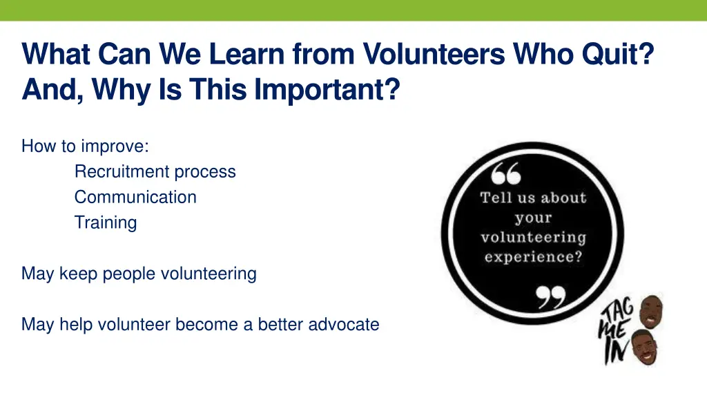 what can we learn from volunteers who quit