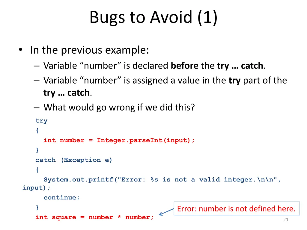 bugs to avoid 1 1