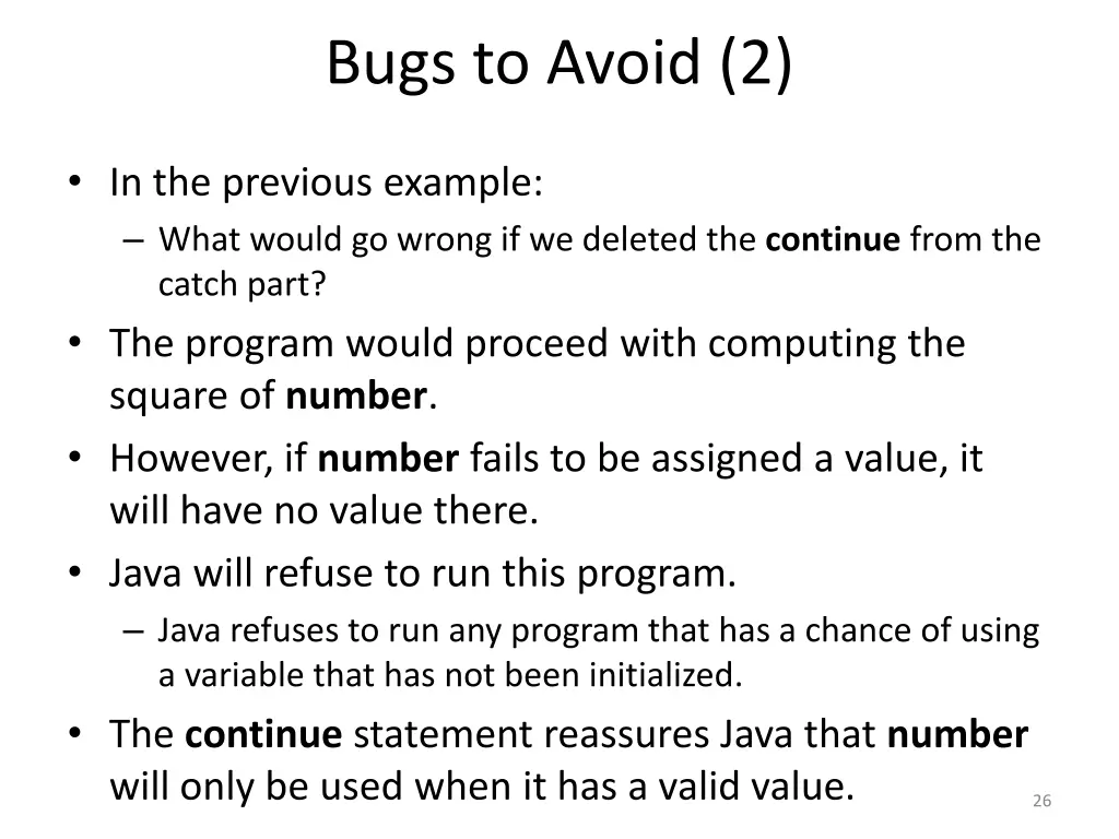 bugs to avoid 2 1