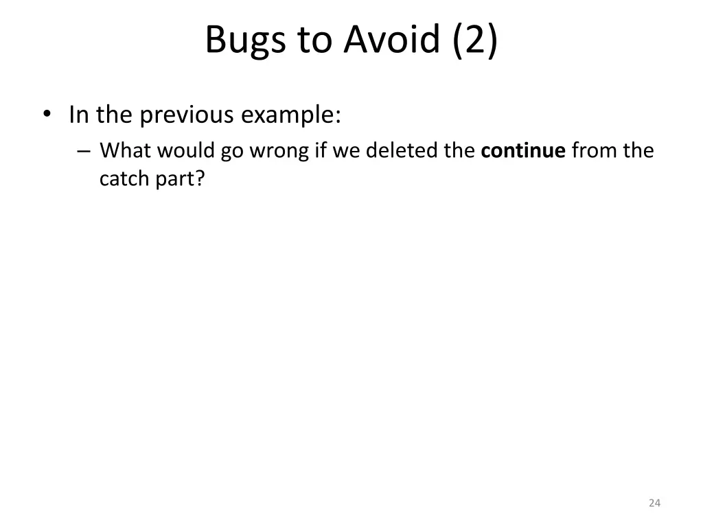 bugs to avoid 2