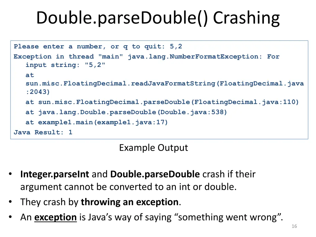 double parsedouble crashing