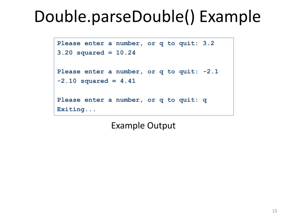 double parsedouble example 1