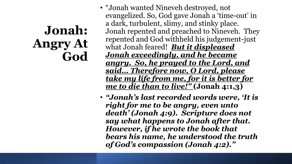 jonah wanted nineveh destroyed not evangelized