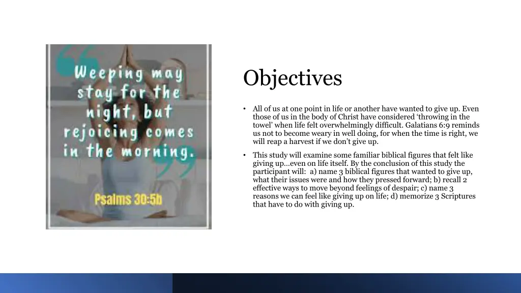 objectives