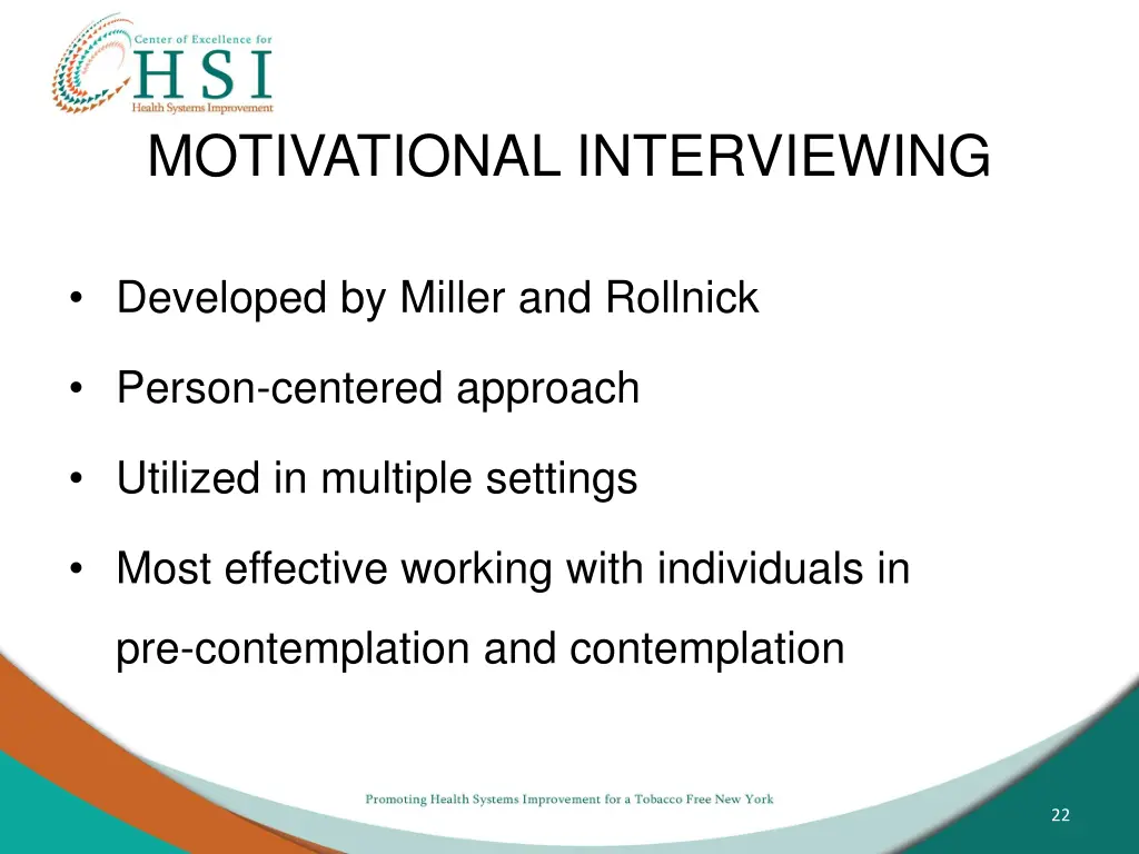 motivational interviewing