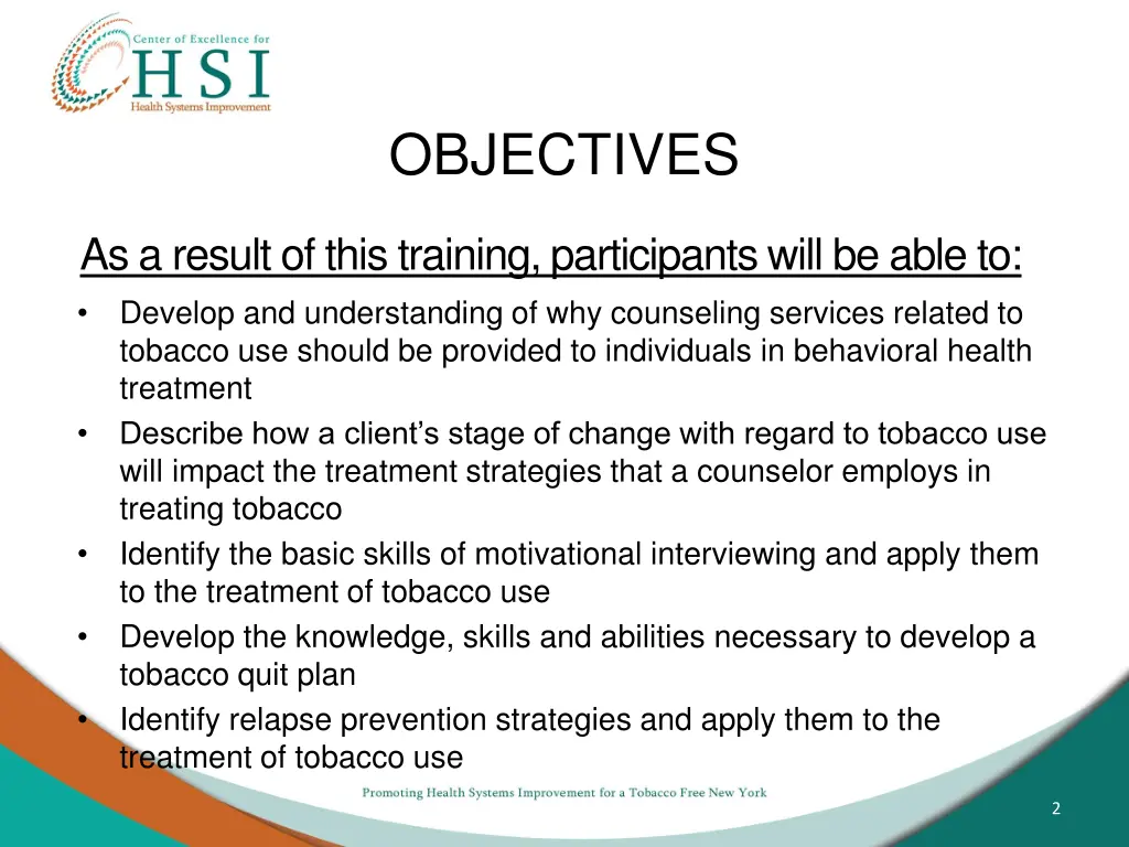 objectives